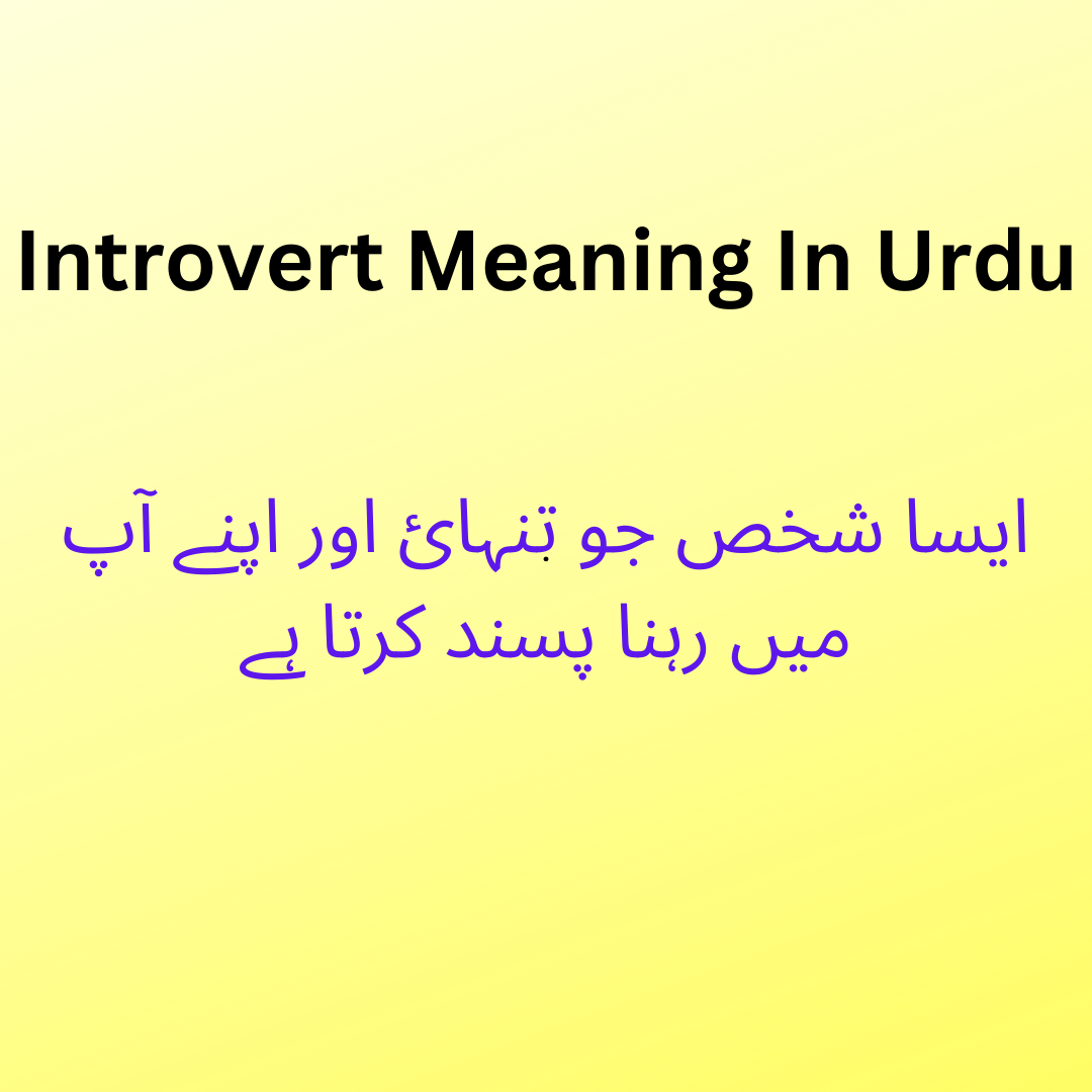 Introvert Word Meaning In Urdu And English With Examples, 48% OFF